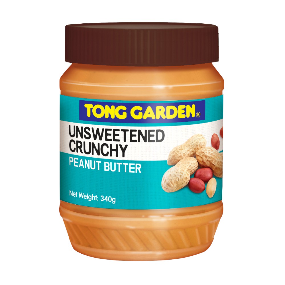 Tong Garden Unsweetened Crunchy Peanut Butter 340G (Halal)
