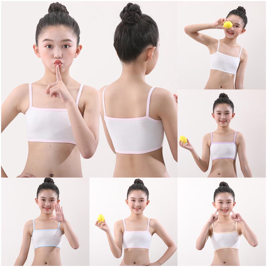 (7-13 Years) Children's Bra Youth Training Bra Girls Underwear Non-slip Belt Sports Bra Baby Bra