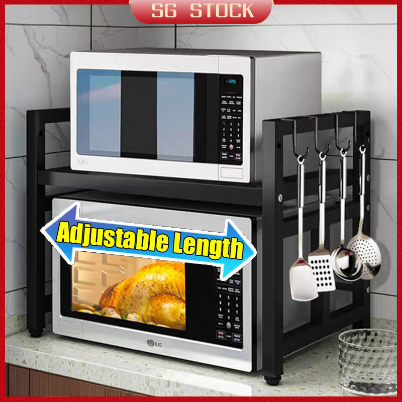 【Local stock】Microwave Rack/Length and Height Kitchen Storage Rack